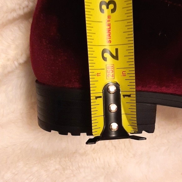 JESSICA Velvet Over-the-Knee Boots, Bordeaux Red - Picture 11 of 15